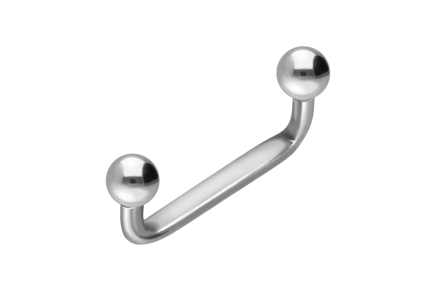 Titan Surface Barbell Piercing FLACH (90 Grad) mit Kugeln